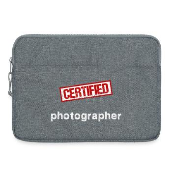 Photographer - Laptop bag 15" - heather grey - Front