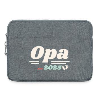 Opa Est 2025 Ich werde Großvater Retro Style - Laptoptasche 15" - Grau meliert - Vorne