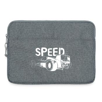 Vitesse Formule Auto - Illustration de course - Sacoche pour ordinateur portable 15 pouces - gris chiné - Devant