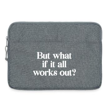 But what if it all works out? - Laptop bag 15" - heather grey - Front