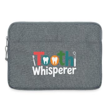 Dental Technician Precision Work  - Laptop bag 15" - heather grey - Front
