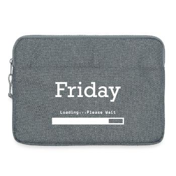 Friday Loading: Finally Friday & Weekend - Laptop bag 15" - heather grey - Front