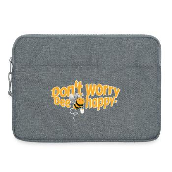 Ne vous inquiétez pas, Bee happy - Sacoche pour ordinateur portable 15 pouces - gris chiné - Devant