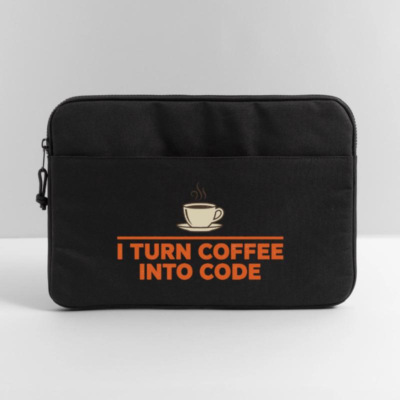 I Turn Coffee Into Code – Programmierer Retro Laptoptasche 15"