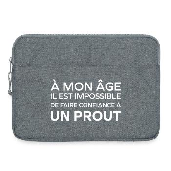 Alter und Selbstvertrauen: Prout Humor - Laptoptasche 15" - Grau meliert - Vorne