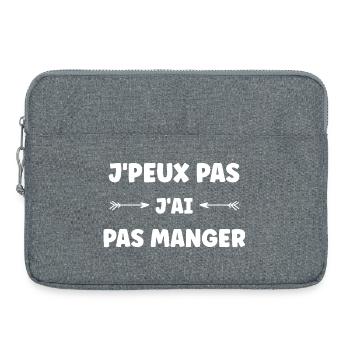 I can't, I haven't eaten - Laptop bag 15" - heather grey - Front
