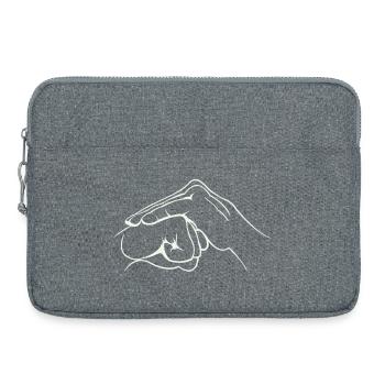 Hands Fist - Laptop bag 15" - heather grey - Front