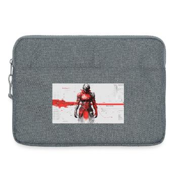Futuristic Cyber Samurai - Laptop bag 15" - heather grey - Front