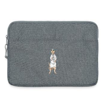 Stéthoscope Meerkat Doctor - Sacoche pour ordinateur portable 15 pouces - gris chiné - Devant
