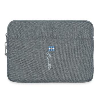 Argentina Flag Waving Script Pride Travel Design - Laptoptasche 15" - Grau meliert - Vorne