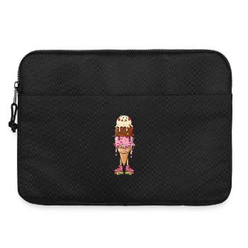Patins à glace Kawaii rétro - Sacoche pour ordinateur portable 15 pouces - noir - Devant