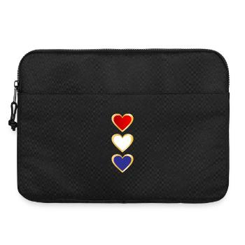 Cœur du drapeau néerlandais - Sacoche pour ordinateur portable 15 pouces - noir - Devant