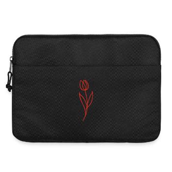 Skizze einer roten Blume - Laptoptasche 15" - Schwarz - Vorne