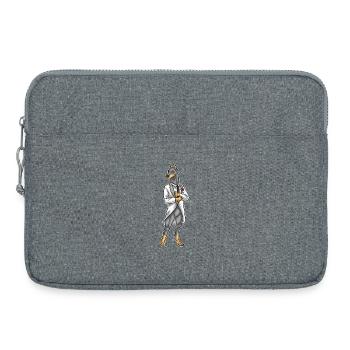 Doberman Groom Jacket Wedding - Laptop bag 15" - heather grey - Front