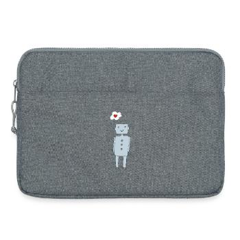 Futuristic Heart's Desire Cartoon - Laptop bag 15" - heather grey - Front