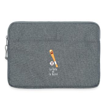 The Ball and the Bat - Laptop bag 15" - heather grey - Front