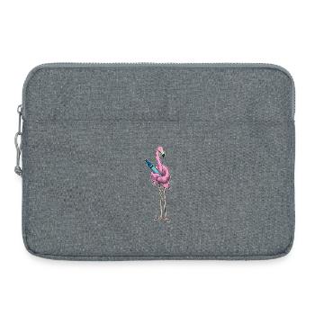 Flamingo Student Crayon School - Laptop bag 15" - heather grey - Front