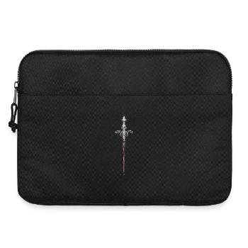 Steel silver sword, gothic medieval - Laptop bag 15" - black - Front