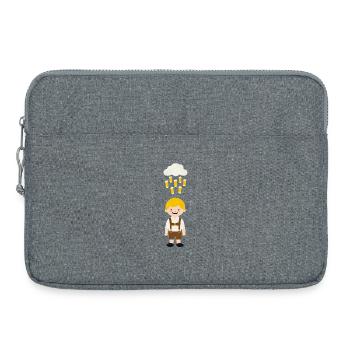 Pluie de haricots sur l’enfant lederhosen - Sacoche pour ordinateur portable 15 pouces - gris chiné - Devant