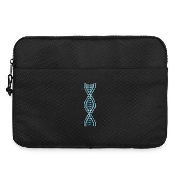 Pixel Art Hélice ADN Bleu - Sacoche pour ordinateur portable 15 pouces - noir - Devant