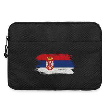 Serbia vintage flag - Laptop bag 15" - black - Front
