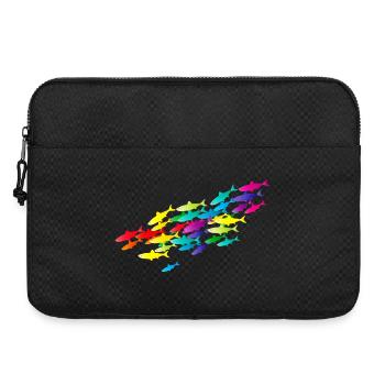 essaim de poisson coloré dans les couleurs vives - Sacoche pour ordinateur portable 15 pouces - noir - Devant