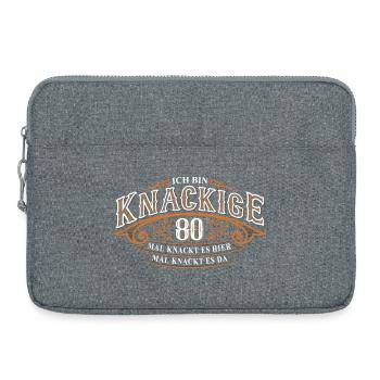 80. Geburtstag Ich Bin Knackige 80 Mal Knackt.... - Laptoptasche 15" - Grau meliert - Vorne
