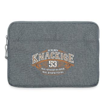 53. Geburtstag Lustiger Spruch - Laptoptasche 15" - Grau meliert - Vorne