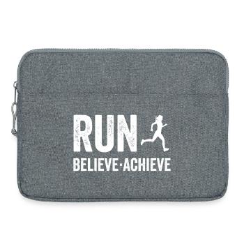 Marathon - Courir. Croire. Accomplir. - Sacoche pour ordinateur portable 15 pouces - gris chiné - Devant