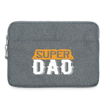 Super Dad Vintage Helden-Typo - Laptoptasche 15" - Grau meliert - Vorne