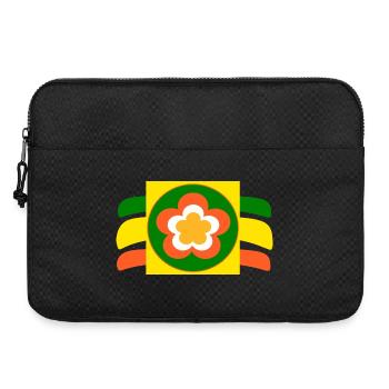 70s Flower Blossom - Laptop bag 15" - black - Front