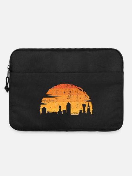 Urbane Sonnenuntergangssilhouette - Laptoptasche 15" - Schwarz