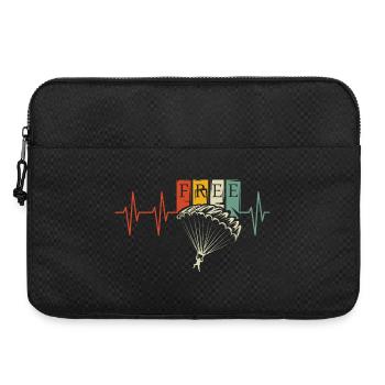 puls Fallschirm retro Herzschlag Symbol Springer - Laptoptasche 15" - Schwarz - Vorne