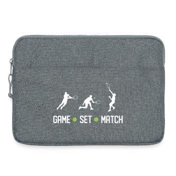 Tennis - Match de jeu - Sacoche pour ordinateur portable 15 pouces - gris chiné - Devant