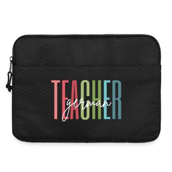 Deutsch Lehrerin Schule Geschenk - Laptoptasche 15" - Schwarz - Vorne