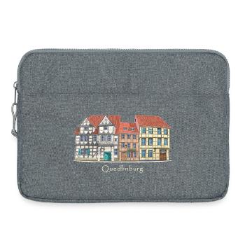Quedlinburg, ville du patrimoine mondial en Allemagne, dessin - Sacoche pour ordinateur portable 15 pouces - gris chiné - Devant