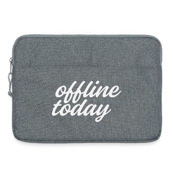 Motivational Offlining Quote Design - Laptop bag 15" - heather grey - Front