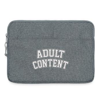 Contenu pour adultes - Humour Texte - Sacoche pour ordinateur portable 15 pouces - gris chiné - Devant