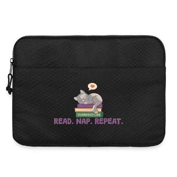 La lecture et les chats. Une vie parfaite - Sacoche pour ordinateur portable 15 pouces - noir - Devant