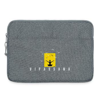 Vipassana Meditation - Laptop bag 15" - heather grey - Front