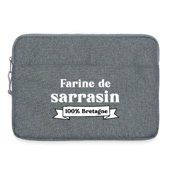Buckwheat flour 100% Brittany - Laptop bag 15" - heather grey - Front