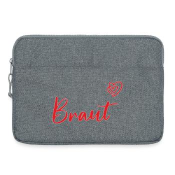 Conception de cœur de mariée romantique pour mariage et JG - Sacoche pour ordinateur portable 15 pouces - gris chiné - Devant