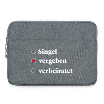 Beziehungsstatus Auswahl Single - vergeben - Laptoptasche 15" - Grau meliert - Vorne