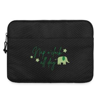 Sieste toute la journée Vert éléphant - Sacoche pour ordinateur portable 15 pouces - noir - Devant