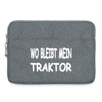 Tracteur - Sacoche pour ordinateur portable 15 pouces - gris chiné - Devant