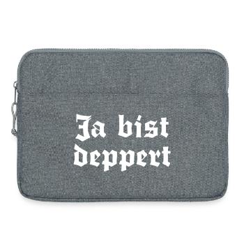 Ja bist deppert - Laptoptasche 15" - Grau meliert - Vorne
