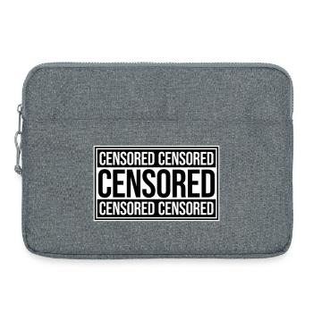 Censored Funny Statement Freedom Logo - Laptop bag 15" - heather grey - Front