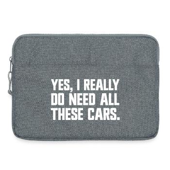 Ja, ich brauche wirklich all diese Autos! (Lustige - Laptoptasche 15" - Grau meliert - Vorne