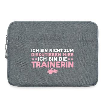 Trainerin Nicht zum diskutieren hier Coaching - Laptoptasche 15" - Grau meliert - Vorne