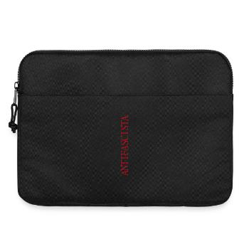 Lettrage antifasciste vertical en lettrage rouge - Sacoche pour ordinateur portable 15 pouces - noir - Devant